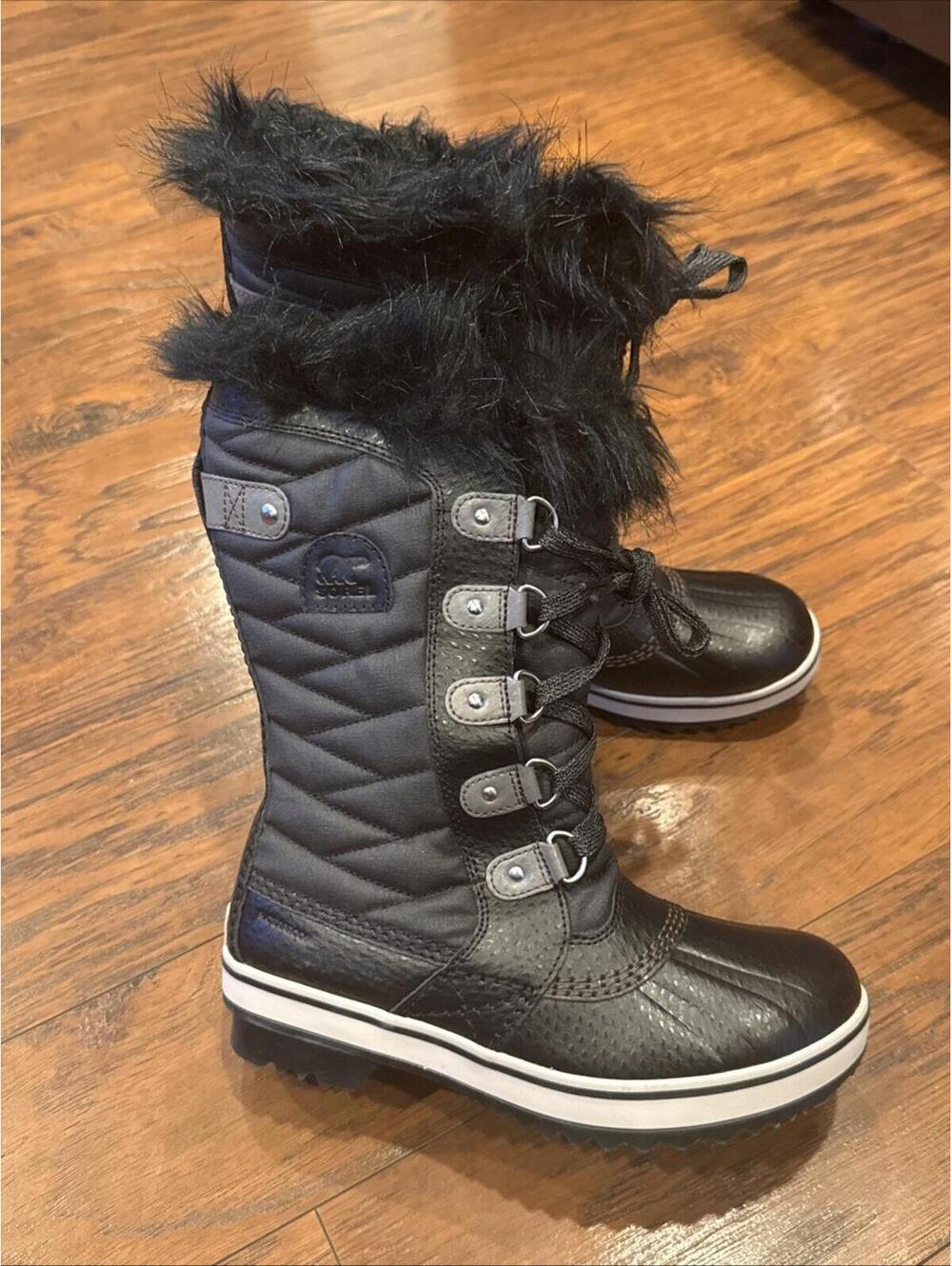 New SOREL Tofino II Size 5 Black Girl’s Winter Snow Boots RETAIL $